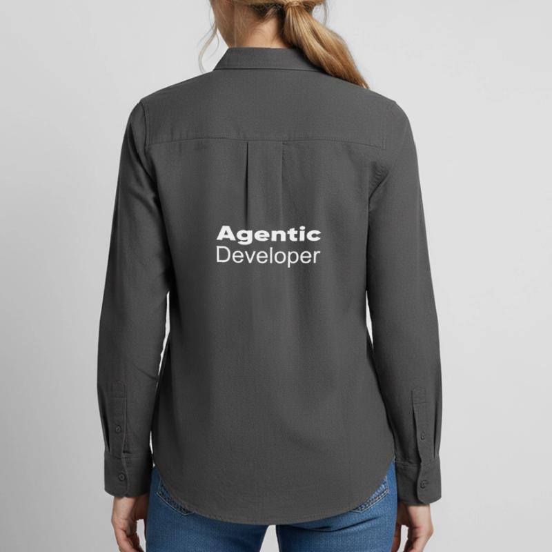 Techno-utopia: Agentic Developer Women's Oxford Shirt
