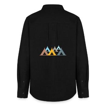 Tents Tent Camping Outdoor Summer Leisure Camper - Women's Oxford Shirt - black - Back - AI Model Female 172 light (172cm)