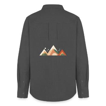 Alpine Sunset Peaks - Women's Oxford Shirt - anthracite - Back - AI Model Female 172 light (172cm)