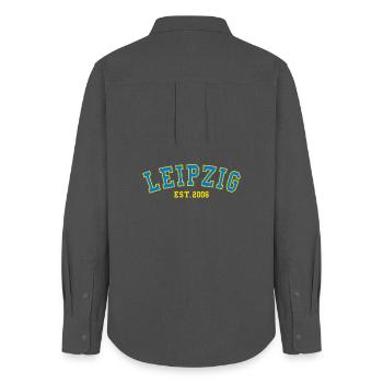 Leipzig Est. 2006 - Women's Oxford Shirt - anthracite - Back - AI Model Female 172 light (172cm)