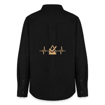 Carpenter Carpenter Guild Sign Heartbeat - Women's Oxford Shirt - black - Back - AI Model Female 172 light (172cm)