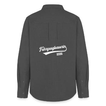 Vehicle Builder 2026 Apprenticeship Vehicle Construction - Women's Oxford Shirt - anthracite - Back - AI Model Female 172 light (172cm)