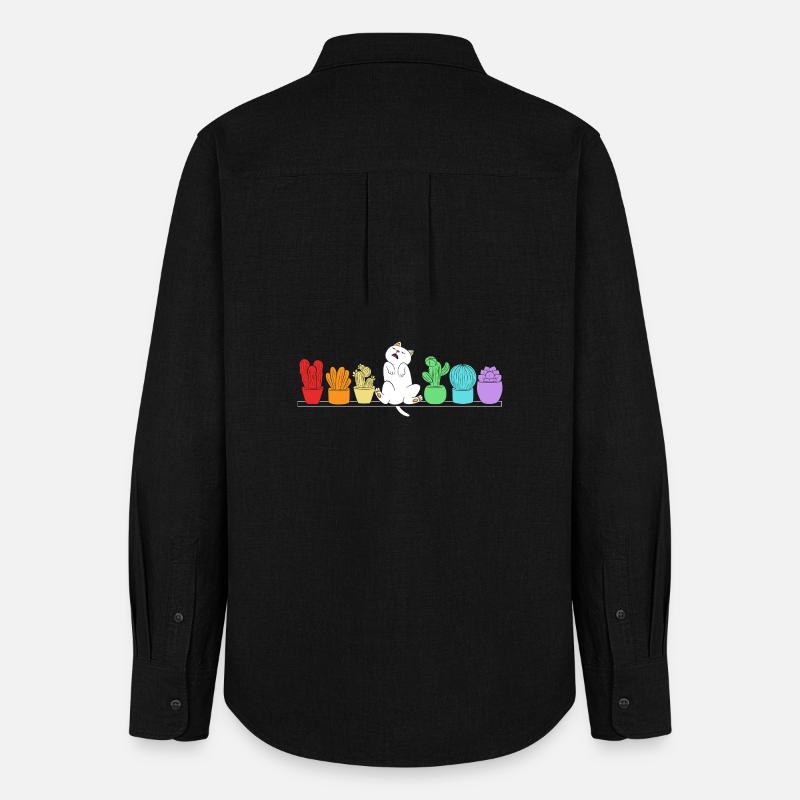 Pianta Cactus Cactus - Camicia Oxford da donna - nero