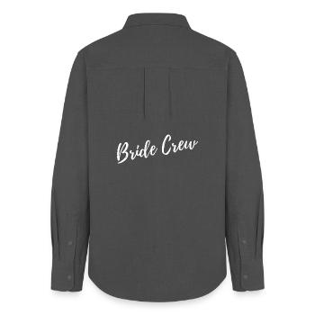Bride Crew Ans night Party Team Mariée JGA Cadeau - Chemise Oxford Femme - charbon - Dos - AI Model Female 172 light (172cm)