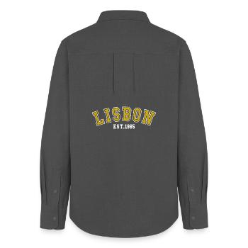 Lisbon Est. 1985 - Women's Oxford Shirt - anthracite - Back - AI Model Female 172 light (172cm)