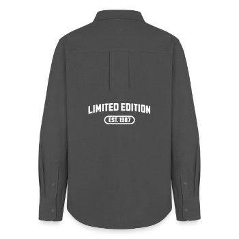 Édition limitée anniversaire 1987 - Chemise Oxford Femme - charbon - Dos - AI Model Female 172 light (172cm)