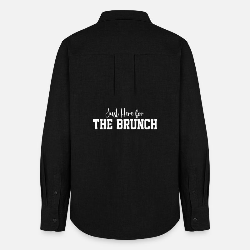 Just Here for The Brunch - Women's Oxford Shirt - black