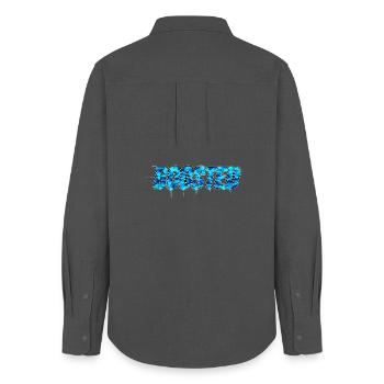 Boosted Turbo Friends Tuning Scene Camouflage - Women's Oxford Shirt - anthracite - Back - AI Model Female 172 light (172cm)