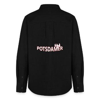 POTSDAMer - Women's Oxford Shirt - black - Back - AI Model Female 172 light (172cm)