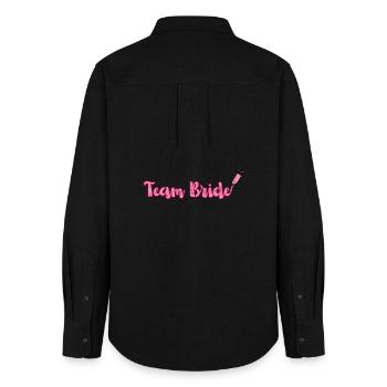 Team Bride JGA - Women's Oxford Shirt - black - Back - AI Model Female 172 light (172cm)