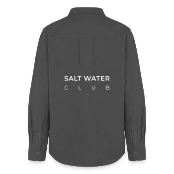 Marine Salt Water Club - Women's Oxford Shirt - anthracite - Back - AI Model Female 172 light (172cm)