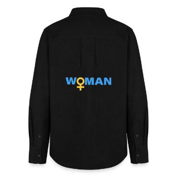 Woman - Women's Oxford Shirt - black - Back - AI Model Female 172 light (172cm)