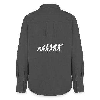 Evolution of technology - Women's Oxford Shirt - anthracite - Back - AI Model Female 172 light (172cm)