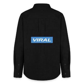 Viral - Women's Oxford Shirt - black - Back - AI Model Female 172 light (172cm)