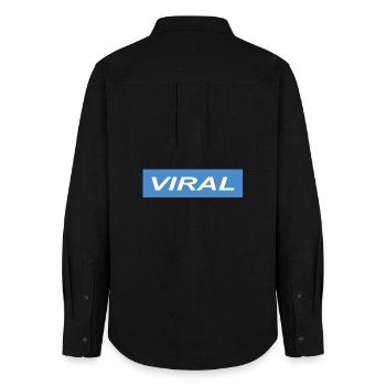 Viral - Women's Oxford Shirt - black - Back - AI Model Female 172 light (172cm)
