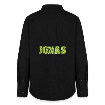 Name: Jonas - Women's Oxford Shirt - black - Back - AI Model Female 172 light (172cm)