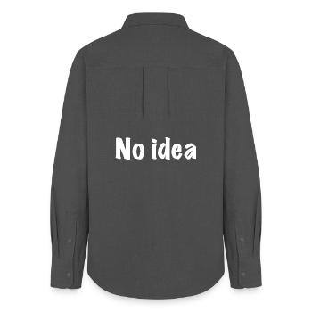 No idea, no idea, no plan, what do I know... - Women's Oxford Shirt - anthracite - Back - AI Model Female 172 light (172cm)
