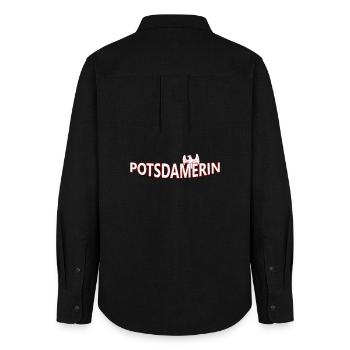 Potsdamer - Women's Oxford Shirt - black - Back - AI Model Female 172 light (172cm)