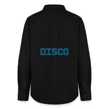 DISCO - Women's Oxford Shirt - black - Back - AI Model Female 172 light (172cm)