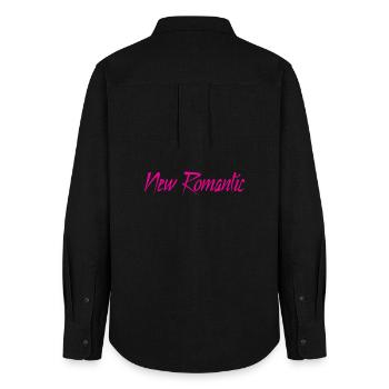 Nouveau Romantique - Chemise Oxford Femme - noir - Dos - AI Model Female 172 light (172cm)