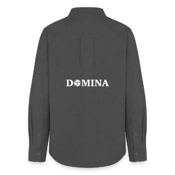 Power & Style – Domina Logo - Women's Oxford Shirt - anthracite - Back - AI Model Female 172 light (172cm)