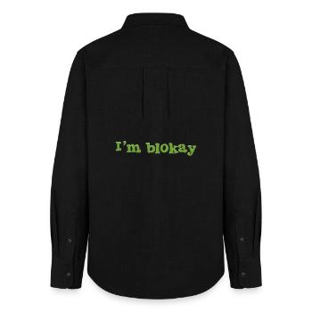 I'm blokay - Frauen Oxford Hemd - Schwarz - Hinten - AI Model Female 172 light (172cm)