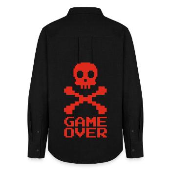 Endgame (red) - Women's Oxford Shirt - black - Back - AI Model Female 172 light (172cm)