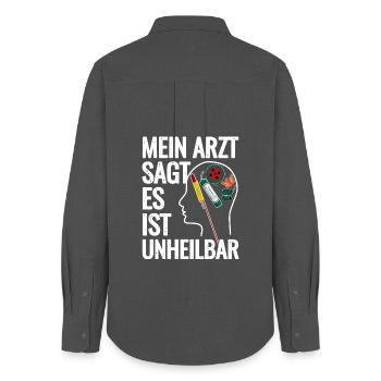 Fireworks in the head - Women's Oxford Shirt - anthracite - Back - AI Model Female 172 light (172cm)