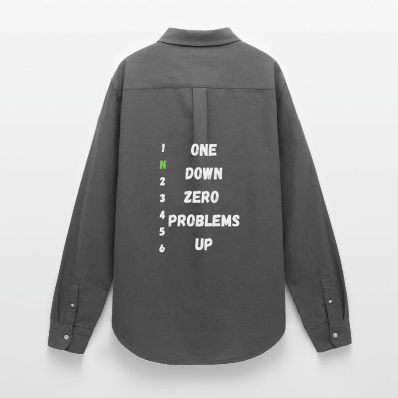 One Down Zero Problems Up Women's Oxford Shirt