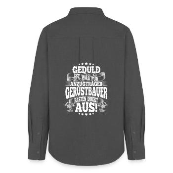 Scaffolders - Women's Oxford Shirt - anthracite - Back - AI Model Female 172 light (172cm)
