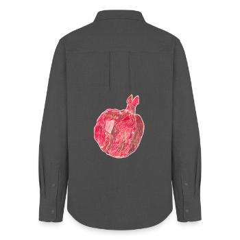 pomegranate - Women's Oxford Shirt - anthracite - Back - AI Model Female 172 light (172cm)