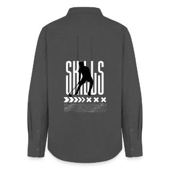 Skills  Floorball - Women's Oxford Shirt - anthracite - Back - AI Model Female 172 light (172cm)