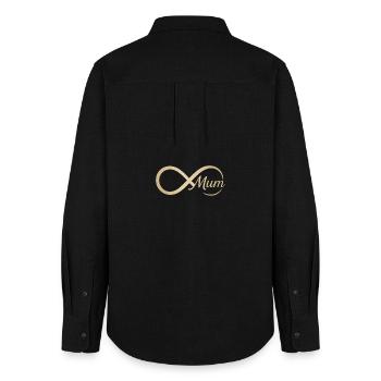 Infinity Motiv für Mütter - Frauen Oxford Hemd - Schwarz - Hinten - AI Model Female 172 light (172cm)