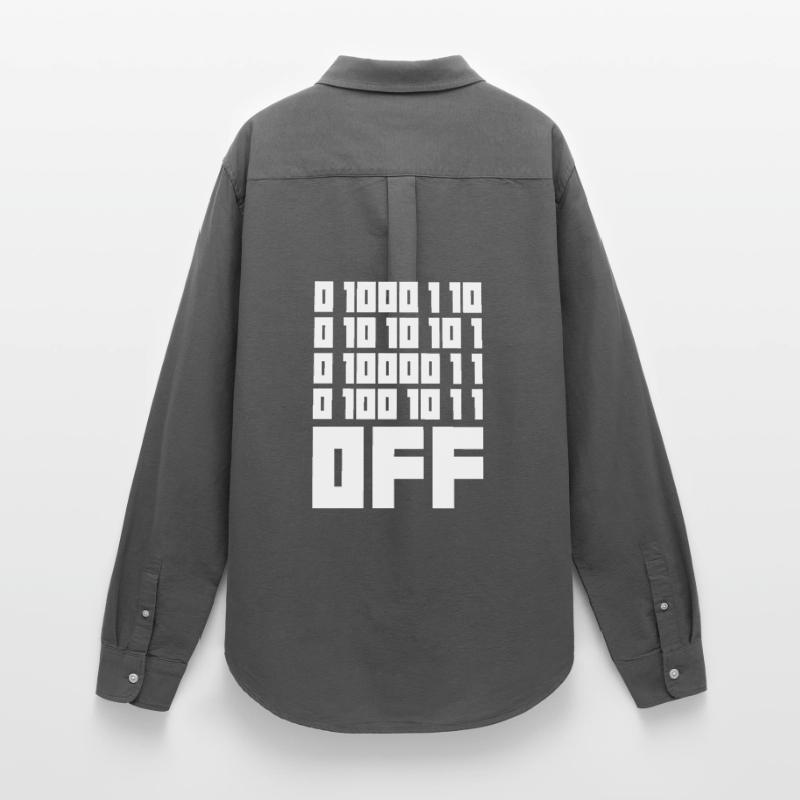 Binary Code F**k OFF – Nerd Humor & Geek Code Women's Oxford Shirt