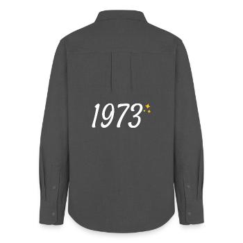 1973 - Women's Oxford Shirt - anthracite - Back - AI Model Female 172 light (172cm)
