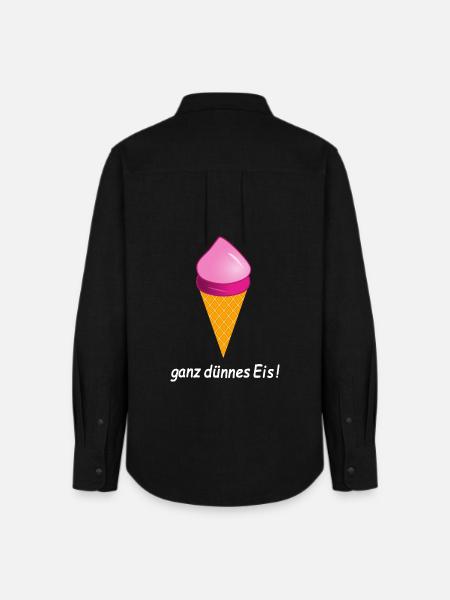 ganz dünnes Eis Eiscreme - Frauen Oxford Hemd - Schwarz