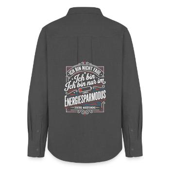 I'm in power saving mode - Women's Oxford Shirt - anthracite - Back - AI Model Female 172 light (172cm)