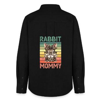 Rabbit Rabbit - Women's Oxford Shirt - black - Back - AI Model Female 172 light (172cm)