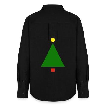 Minimalist Christmas | Gift - Women's Oxford Shirt - black - Back - AI Model Female 172 light (172cm)