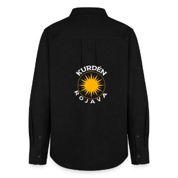 Kurds Rojava - Women's Oxford Shirt - black - Back - AI Model Female 172 light (172cm)