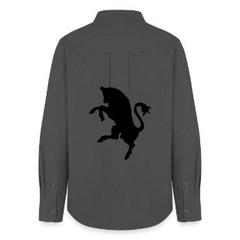 Bull, bull - Women's Oxford Shirt - anthracite - Back - AI Model Female 172 light (172cm)