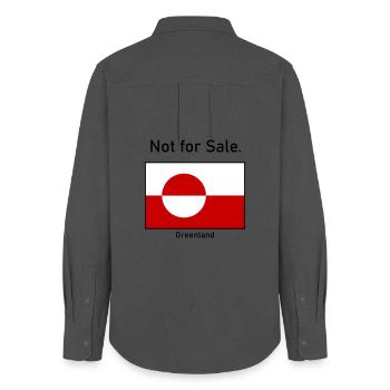 Not for Sale - Greenland Grönland Flagge Flag - Frauen Oxford Hemd - Anthrazit - Hinten - AI Model Female 172 light (172cm)