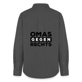 Grannies against the right - Women's Oxford Shirt - anthracite - Back - AI Model Female 172 light (172cm)