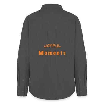 Design Joyful Moments - pour un meilleur style de vie - Chemise Oxford Femme - charbon - Dos - AI Model Female 172 light (172cm)