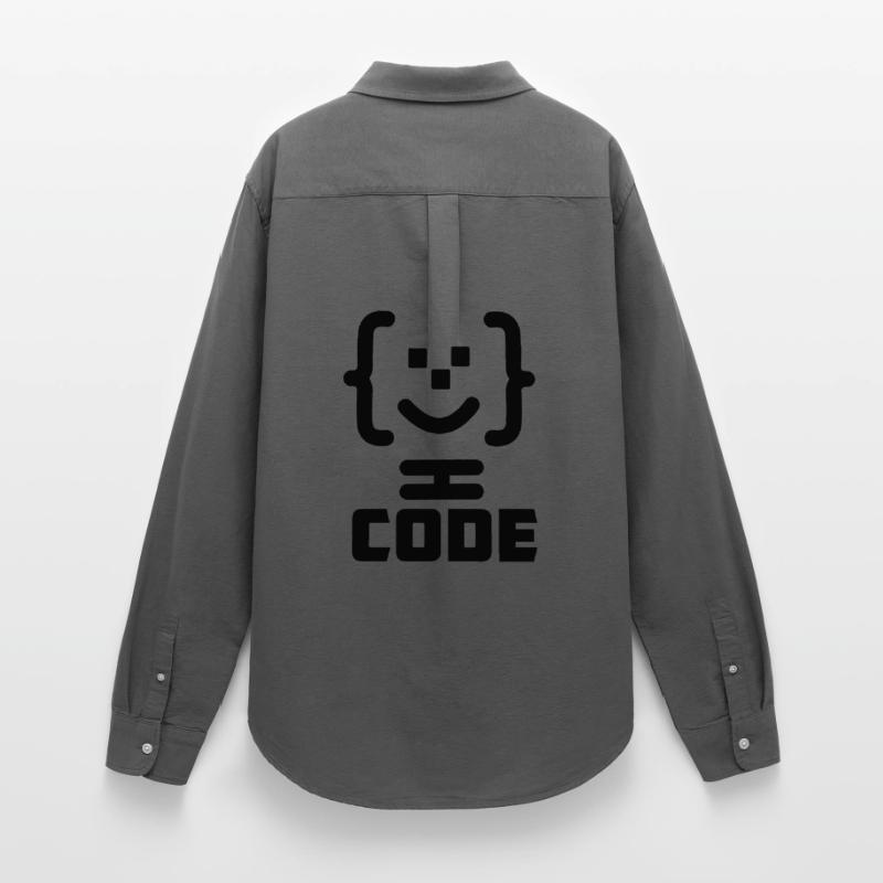 Hauptprogrammierer-Code-Logo mit Text CODE Frauen Oxford Hemd