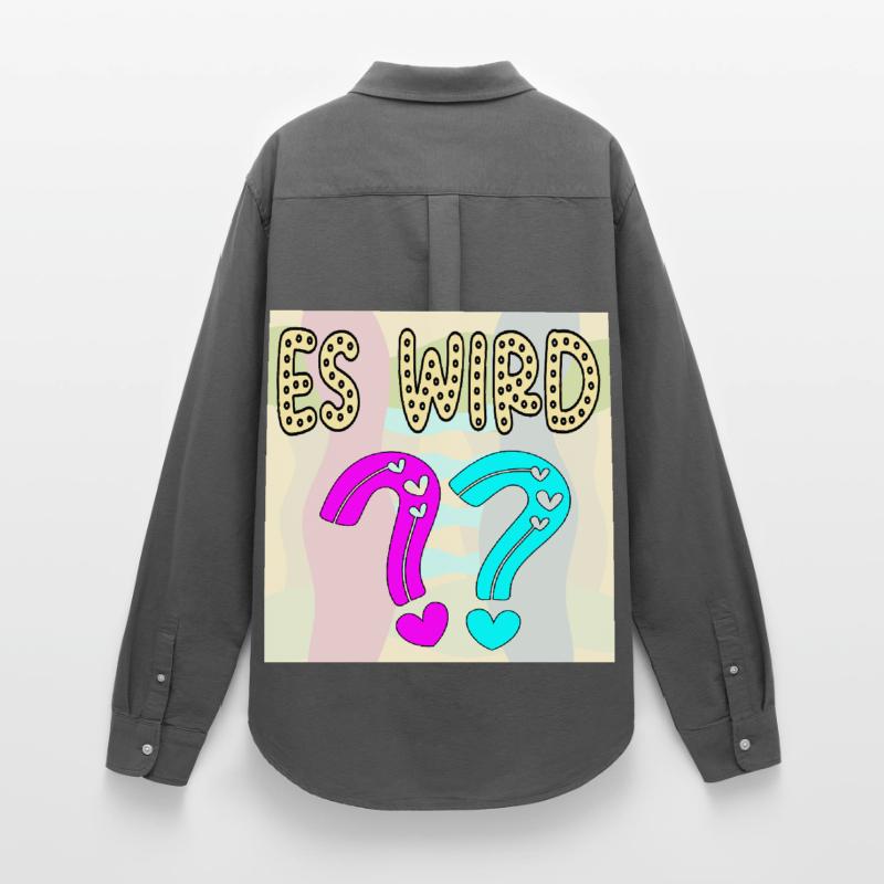 BABYSPRÜCHE - ES WIRD EIN MÄDCHEN ODER JUNGE FRAGE Frauen Oxford Hemd