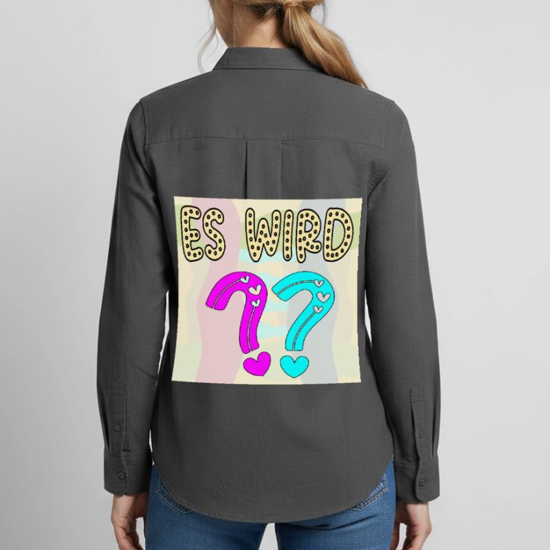 BABYSPRÜCHE - ES WIRD EIN MÄDCHEN ODER JUNGE FRAGE Frauen Oxford Hemd