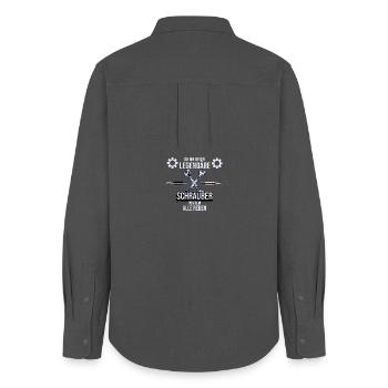 Car Mechanic T-Shirt, Mechanic Gift - Women's Oxford Shirt - anthracite - Back - AI Model Female 172 light (172cm)