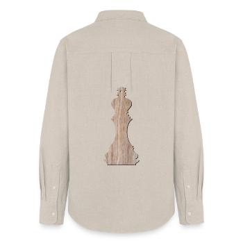 Pièces d’échecs Jeu d’échecs KING JEU DE SOCIÉTÉ - Chemise Oxford Femme - beige - Dos - AI Model Female 172 light (172cm)