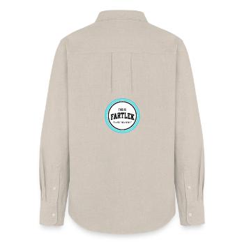 1_4 - Chemise Oxford Femme - beige - Dos - AI Model Female 172 light (172cm)
